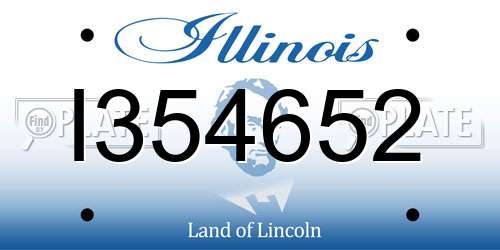I354652 Illinois License Plate
