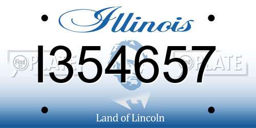 I354657 Illinois License Plate