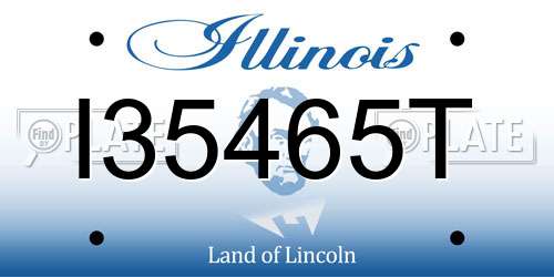 I35465T Illinois License Plate