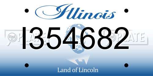 I354682 Illinois License Plate