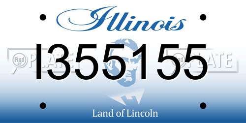 I355155 Illinois License Plate