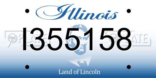 I355158 Illinois License Plate