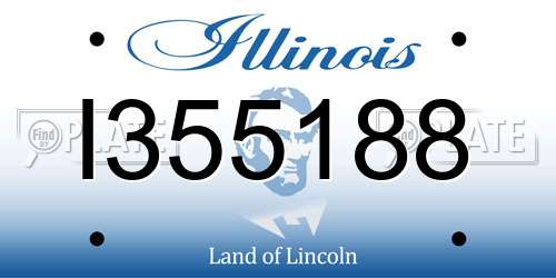 I355188 Illinois License Plate