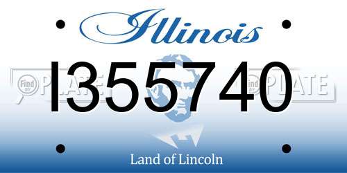 I355740 Illinois License Plate