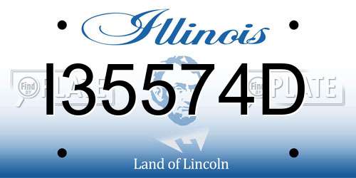 I35574D Illinois License Plate