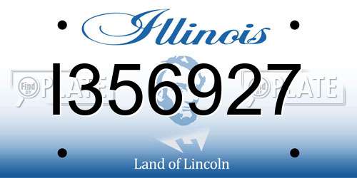 I356927 Illinois License Plate