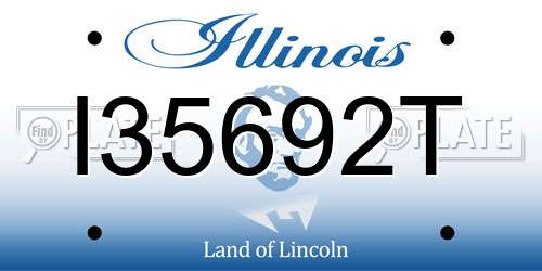 I35692T Illinois License Plate