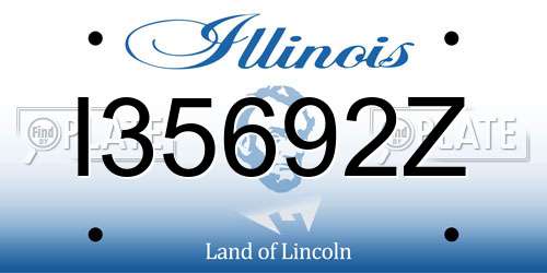 I35692Z Illinois License Plate
