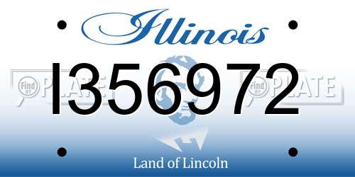 I356972 Illinois License Plate