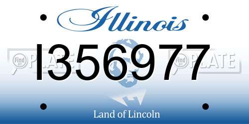 I356977 Illinois License Plate
