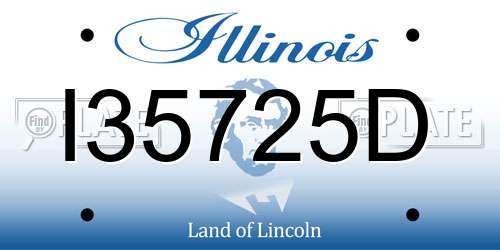 I35725D Illinois License Plate