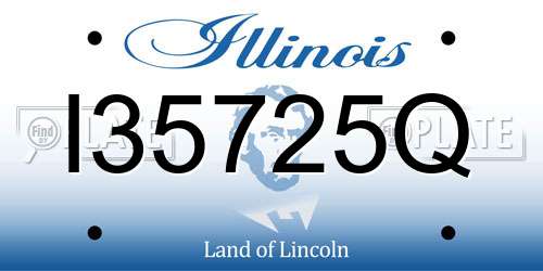 I35725Q Illinois License Plate