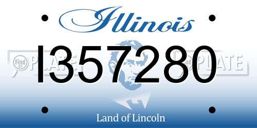 I357280 Illinois License Plate