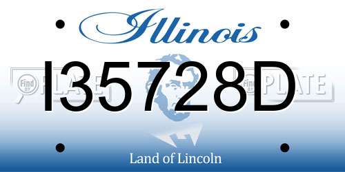 I35728D Illinois License Plate