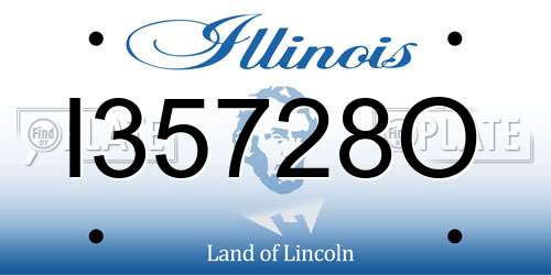 I35728O Illinois License Plate