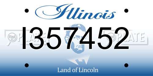 I357452 Illinois License Plate