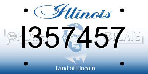 I357457 Illinois License Plate