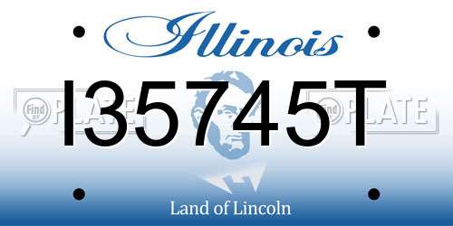 I35745T Illinois License Plate