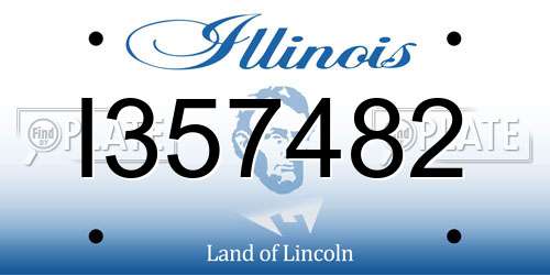 I357482 Illinois License Plate