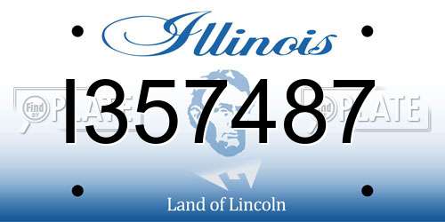 I357487 Illinois License Plate