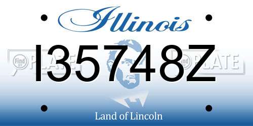 I35748Z Illinois License Plate
