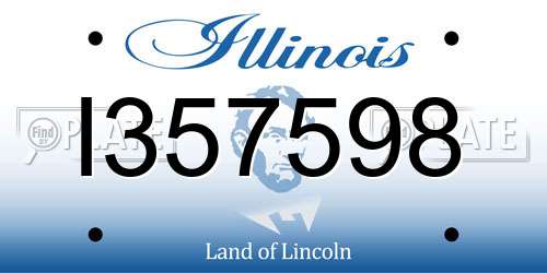 I357598 Illinois License Plate