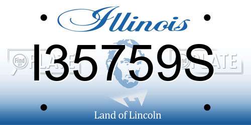 I35759S Illinois License Plate