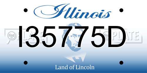 I35775D Illinois License Plate