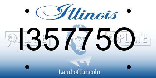 I35775O Illinois License Plate