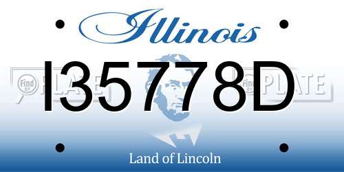I35778D Illinois License Plate