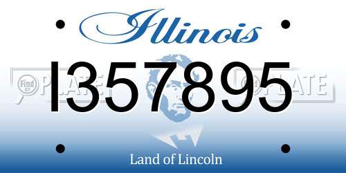 I357895 Illinois License Plate