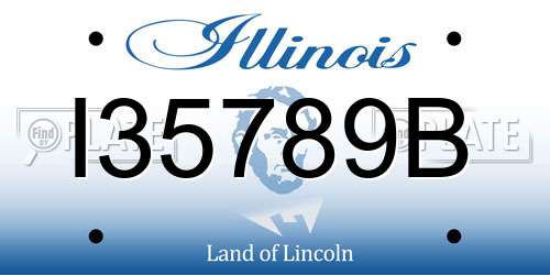 I35789B Illinois License Plate