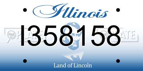 I358158 Illinois License Plate