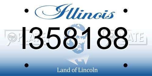 I358188 Illinois License Plate