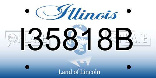 I35818B Illinois License Plate