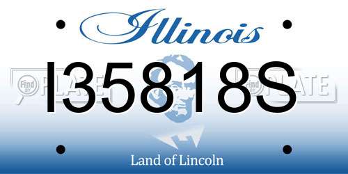 I35818S Illinois License Plate