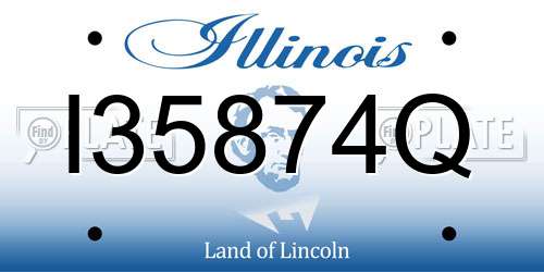 I35874Q Illinois License Plate