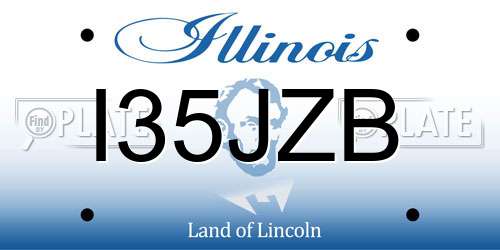 I35JZB Illinois License Plate