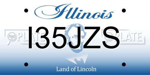 I35JZS Illinois License Plate