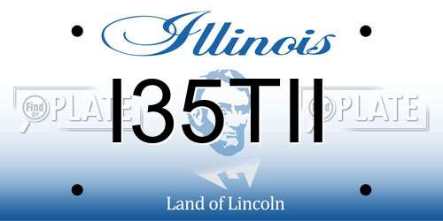 I35TII Illinois License Plate