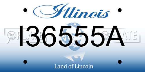 I36555A Illinois License Plate