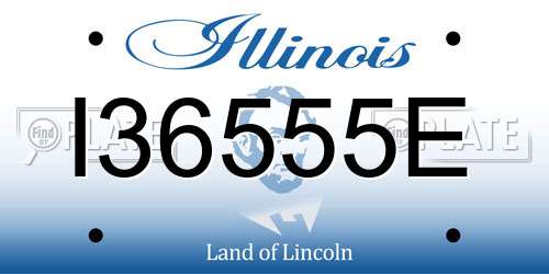 I36555E Illinois License Plate