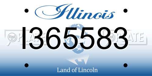I365583 Illinois License Plate