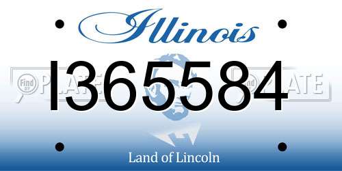 I365584 Illinois License Plate
