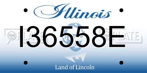 I36558E Illinois License Plate