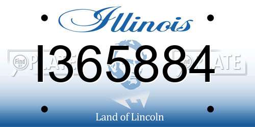 I365884 Illinois License Plate