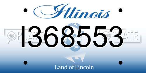 I368553 Illinois License Plate