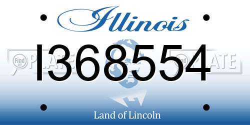 I368554 Illinois License Plate