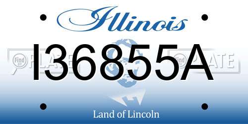 I36855A Illinois License Plate