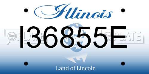 I36855E Illinois License Plate